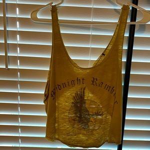 Women’s yellow open back crop top